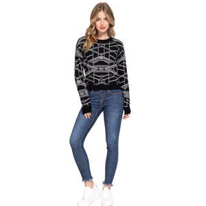 Aztec Pattern Jacquard Sweater by Active Basic